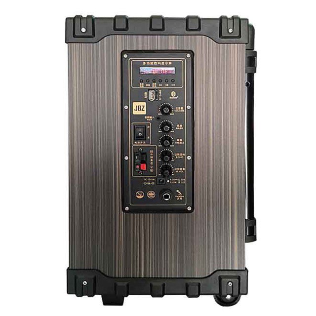 LOA KÉO KARAOKE JBZ NE109 loại 3 tấc và loa kẹo kéo kèm 2 mic không dây chất liện bằng gỗ với bình ác quy trong loa #5