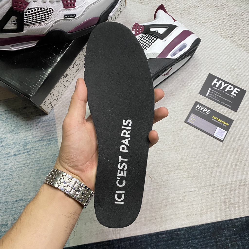 Giày Jordan4 Retro PSG Paris Saint - Germain White/Purple/Black - Phiên bản 1:1 | Hype Sneaker .