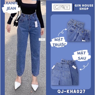 Quần Baggy Nữ Hack Dáng KHA-027 | Cạp Cao | Hàng Đẹp | GinHouseShop