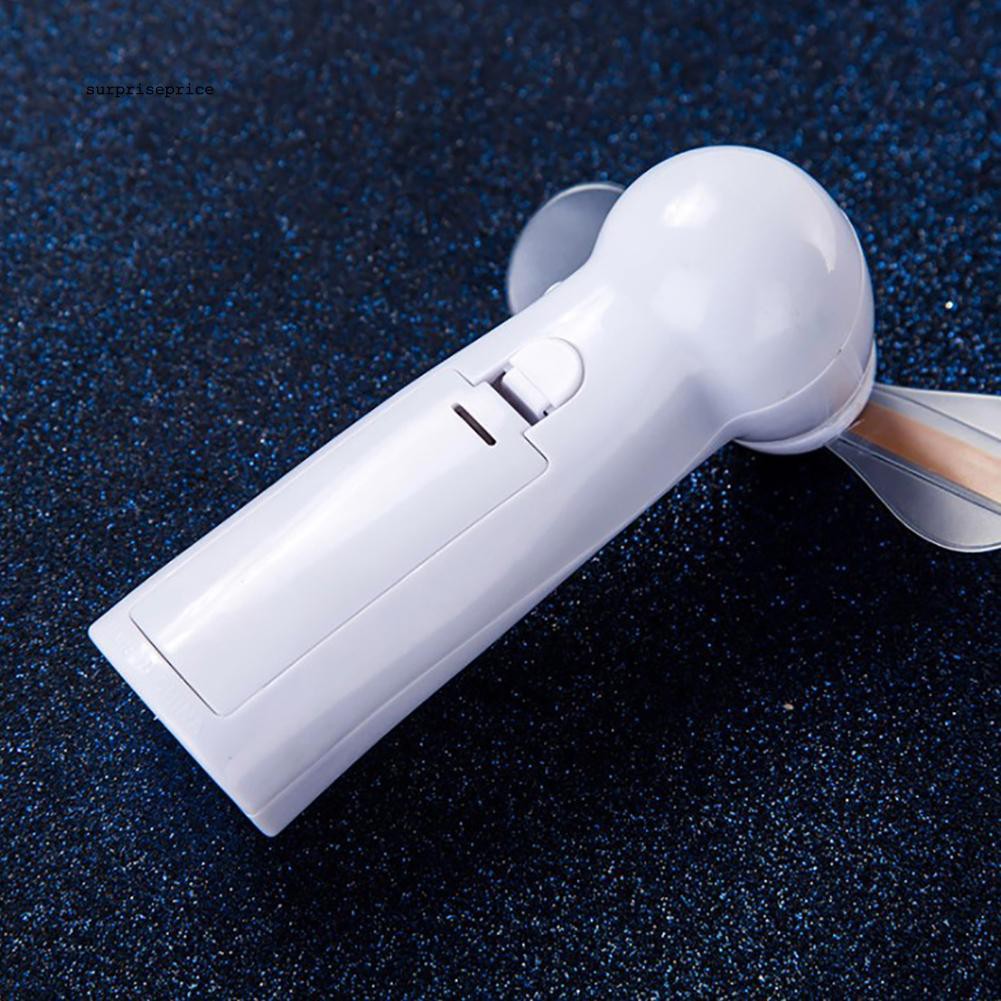 Quạt điện mini cầm tay gắn đèn LED phát sáng