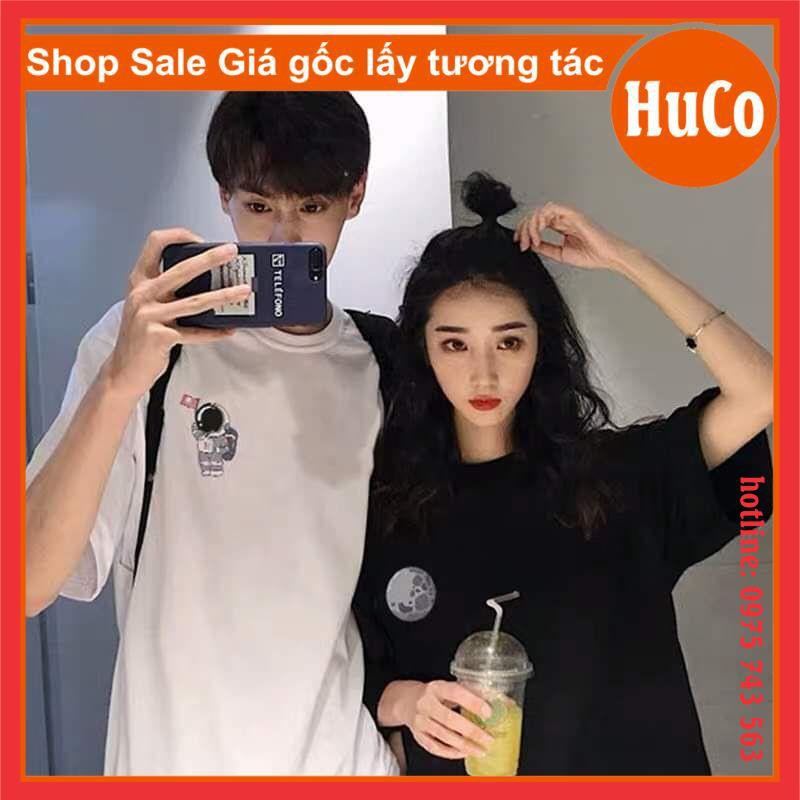 áo thun đôi ngắn tay nam nữ, áo phông hè đôi người sao hỏa chất cotton mềm mát form rộng unisex freesize mặc đôi nhóm