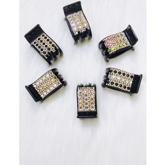 Kẹp Tóc Càng Cua 5 Răng Đính Đá Siêu Bền Đẹp, Gấp Tóc, Kẹp Bấu, Hình Thật