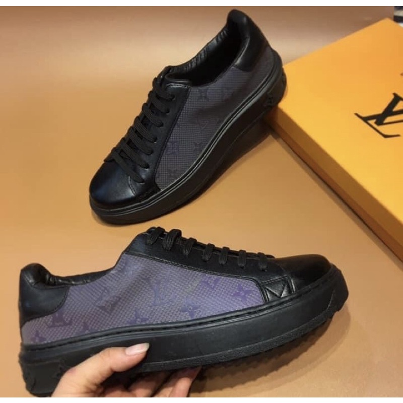 Giầy sneake buộc dây dập vân chìm phản quang thể, Giầy da thể thao thời trang nam btshop từ 38 đến 42