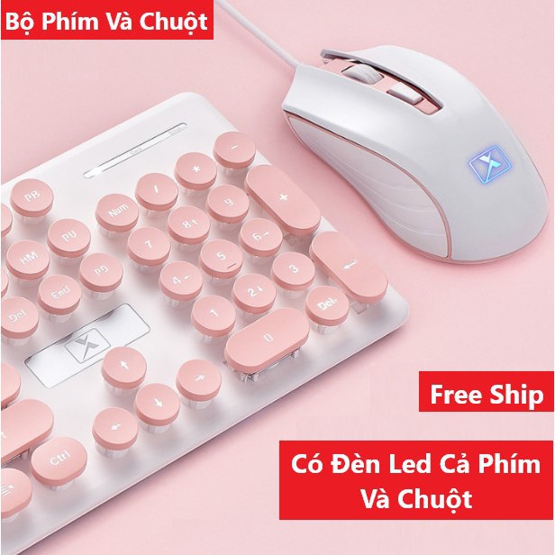 [ BÀN PHÍM LOẠI 1 ] COMBO Bộ Bàn Phím Và Chuột Có Dây Cao Cấp N518 Pro có đèn LED | BigBuy360 - bigbuy360.vn