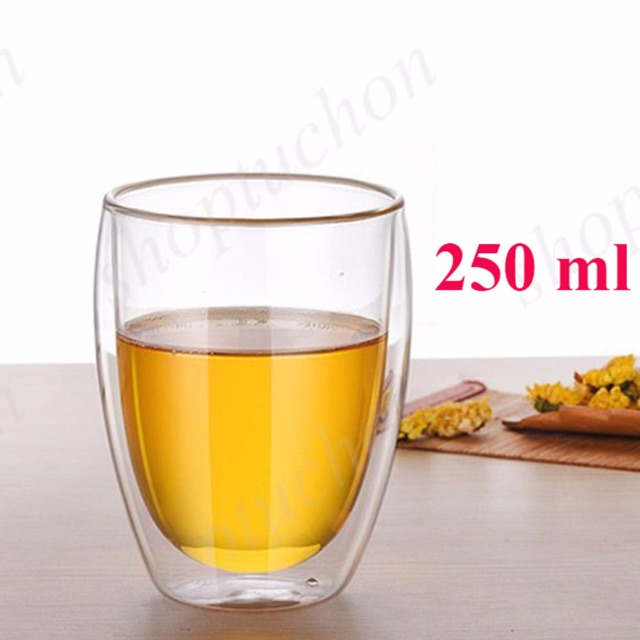 Cốc thuỷ tinh 2 lớp cách nhiệt 250ml