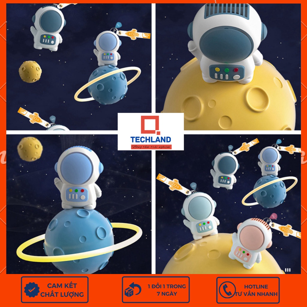 [XẢ HÀNG] XÁM-Quạt tích điện mini cầm tay không cánh phi hành gia Astronauti quạt sạc usb 2 chế độ gió siêu mạnh