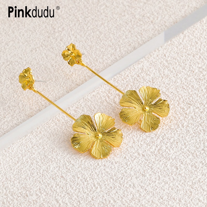 Bông Tai Mạ Vàng Hình Cánh Hoa Thời Trang Dành Cho Nữ PD864