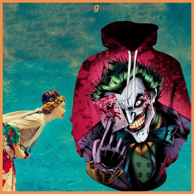 Áo hoodie in hình 3D Joker có thể lựa chọn kích thước