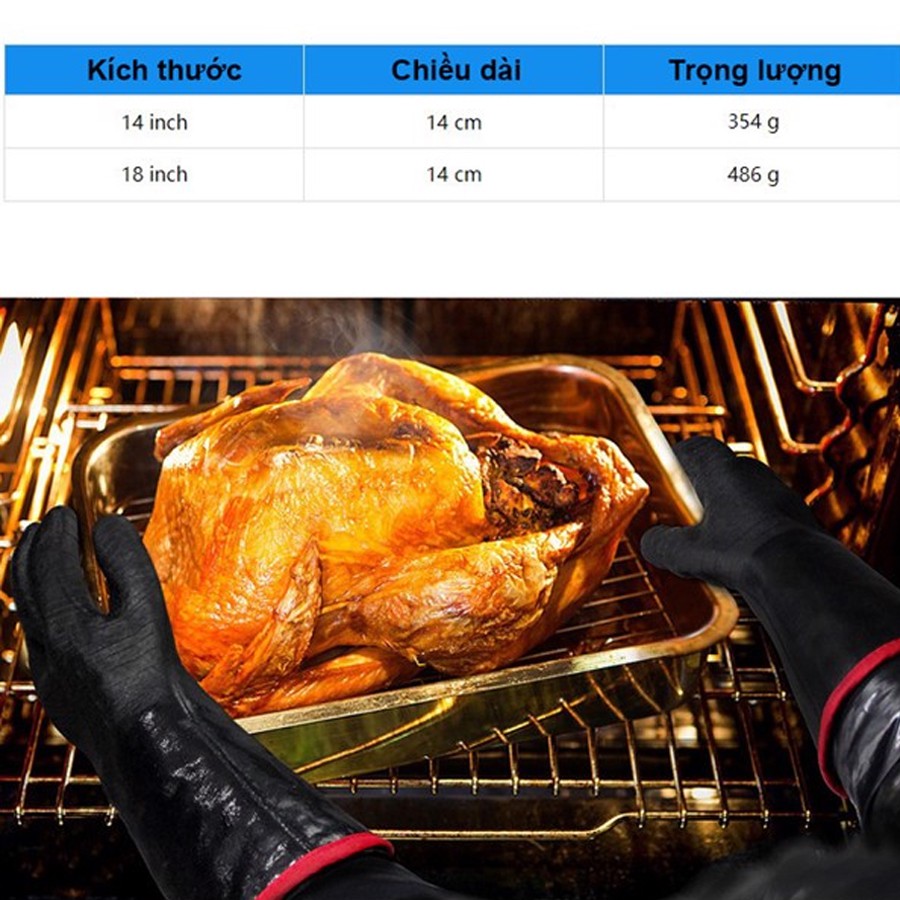 Găng Tay Chịu Nhiệt 700°C Neoprene Chống Nóng, Chống Cháy