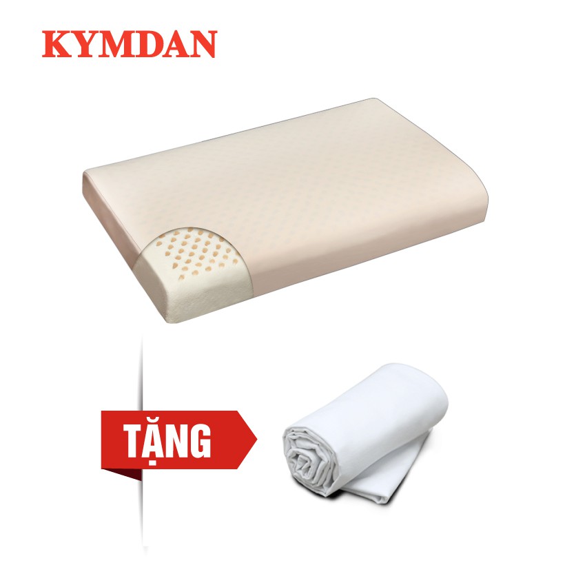 [Mã LIFEBK1T giảm 8% tối đa 1 Triệu đơn 500k] Gối cao su thiên nhiên KYMDAN Pillow PressureFree Air - Tặng 1 áo gối