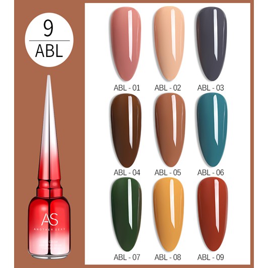 Sơn Gel AS vỏ đen đỏ mẫu mới. Mã ABL ( Cam Kết Chính Hãng - làm khô sơn gel bằng máy hơ uvled )