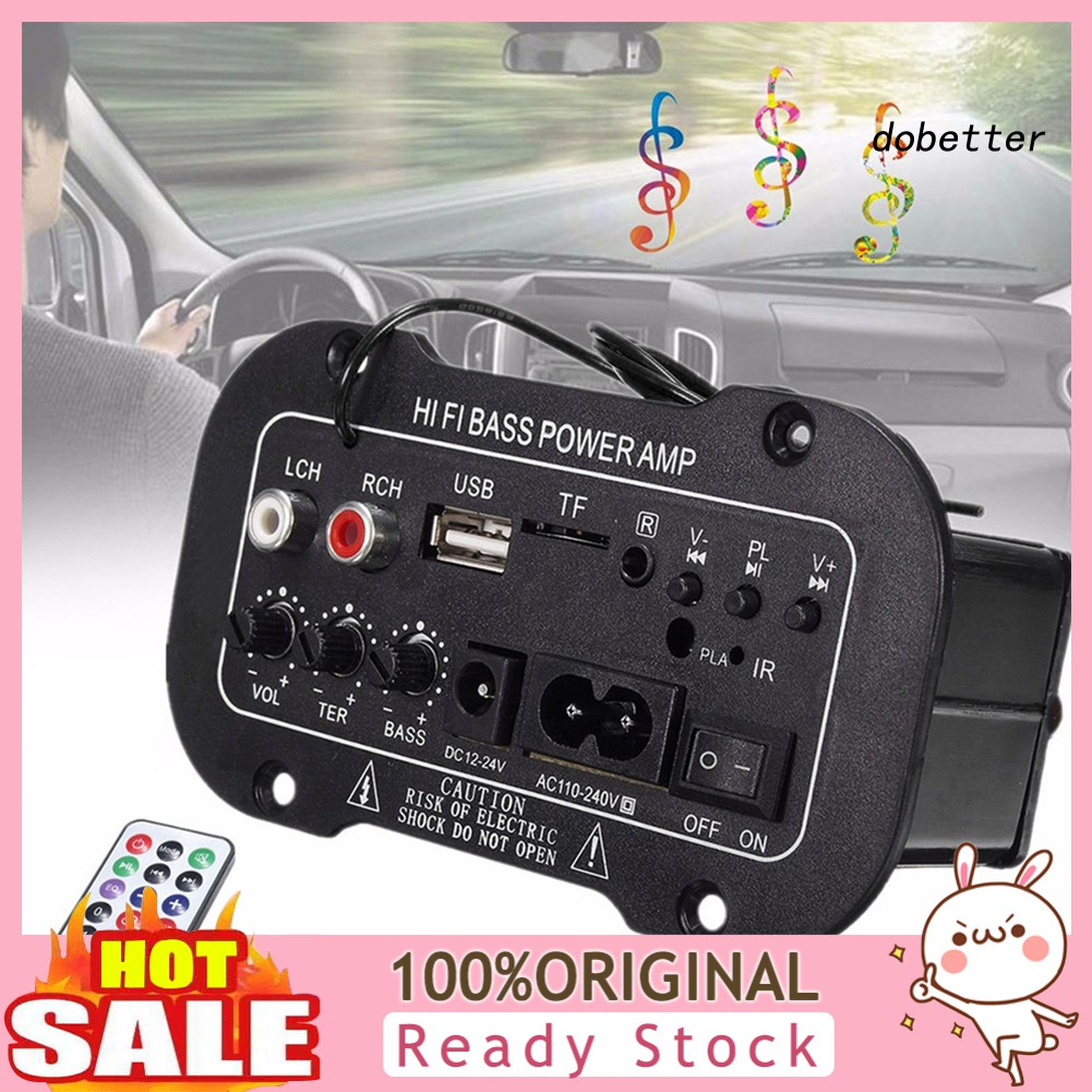 DOH_5inch Mini Car Bluetooth 2.1+EDR HiFi Bass Audio Power Amplifier FM Radio Player