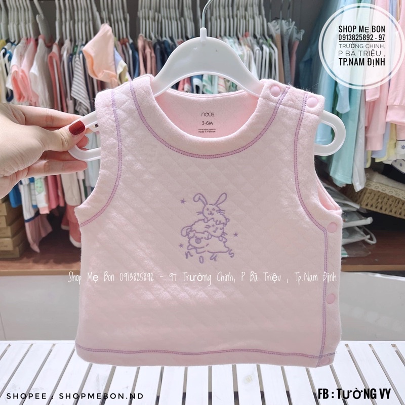 [ NOUS] Áo Khoác Gilet Nous Chất Liệu Nous Choux Mềm Mại Siêu Nhẹ Ấm Áp cho bé 6-24 M