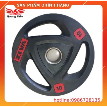 Tạ đĩa cao su Ziva 10Kg cao cấp 2021