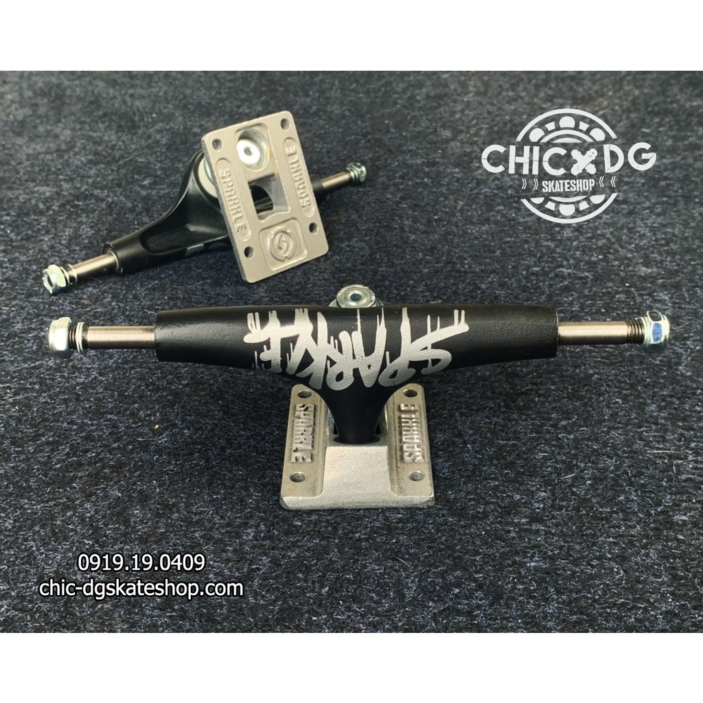 Truck ván trượt chuyên nghiệp - trục skateboard Cklone Hollow Kingpin 5.25&quot;, Sparkle Hollow Truck 5.25&quot;