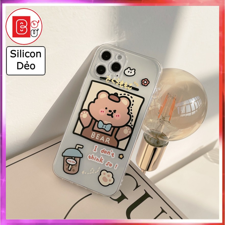 Ốp lưng Gấu Bear,Ốp Điện Thoại,ốp lưng iphone 7/7plus/8/8plus/x/xs/xsmas/11/11pro/12/12promax,Ốp Lưng Điện Thoại-Bơ Bư