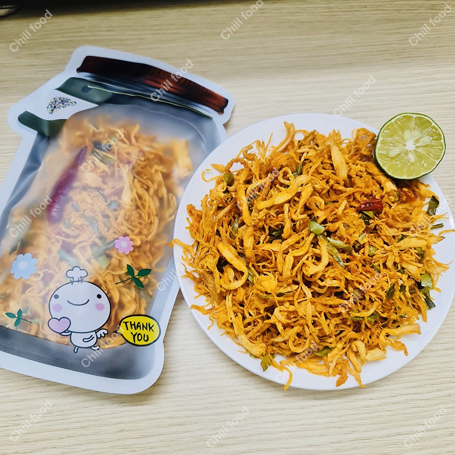 Khô Gà Lá Chanh Chillfood Loại Ngon, Khô Gà Ăn Vặt, Đồ Ăn Vặt Ngon Rẻ Túi Zip Dễ Thương 150g | BigBuy360 - bigbuy360.vn