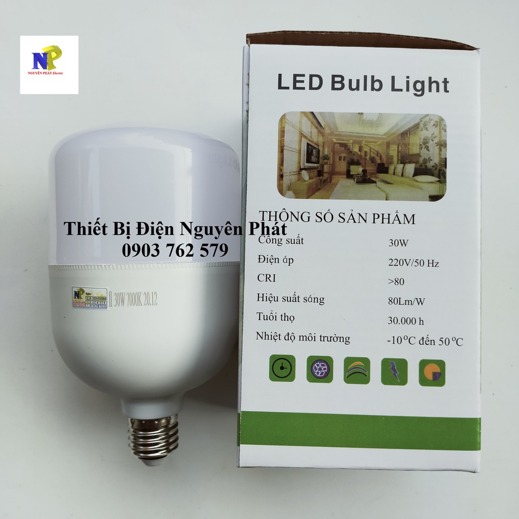 Bóng Đèn Led 30w E27 Kín Nước (Ánh Sáng Trắng/Vàng) - Tiết Kiệm Năng Lượng