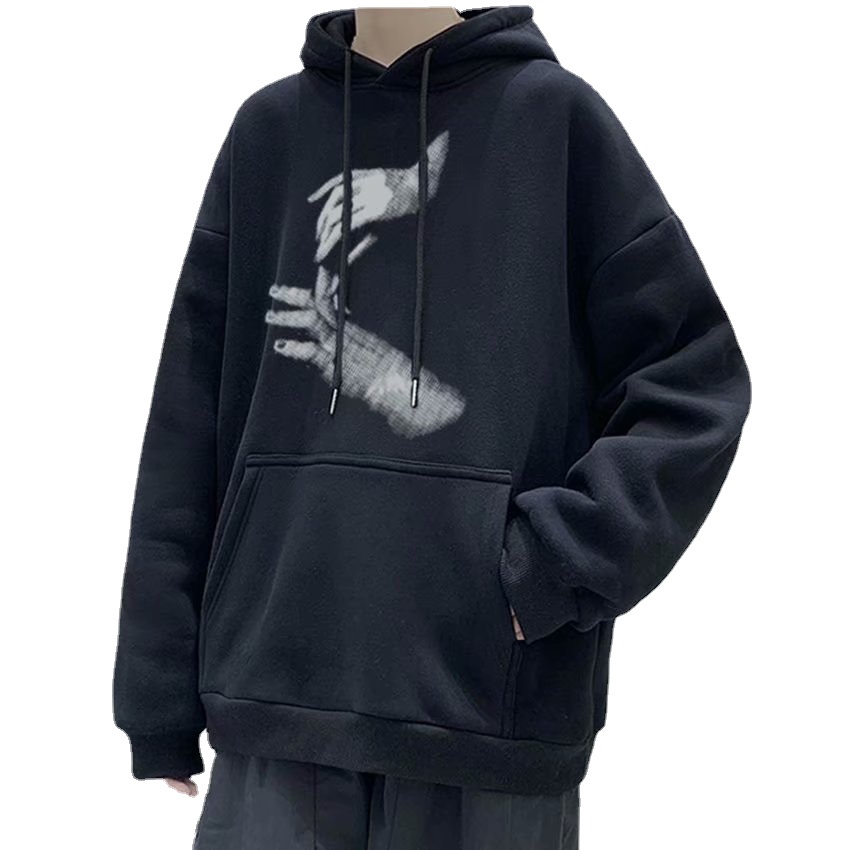 Áo Hoodie Thể Thao Dài Tay In Họa Tiết Cá Tính Thời Trang Mùa Đông Hàn Quốc Cho Nam Cỡ M-8XL