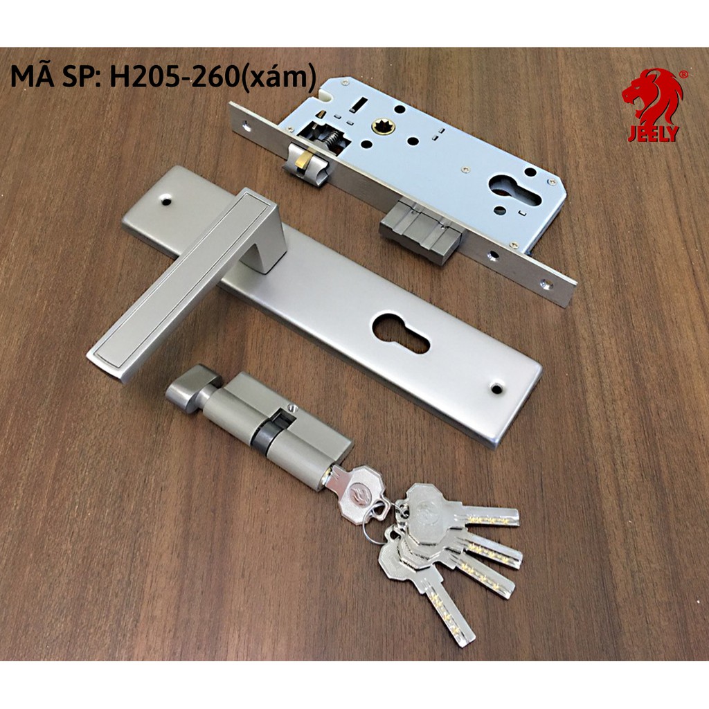 KHÓA TAY GẠT JEELY 205- KHÓA CỬA CHÍNH TAY ỐP 26CM - H205