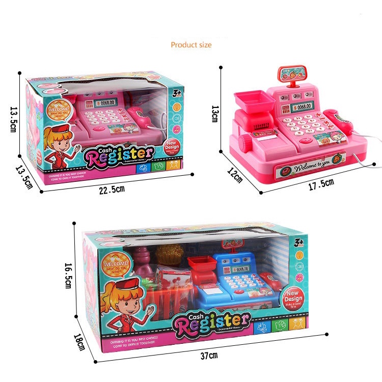 Đồ chơi máy tính tiền siêu thị cho bé   [GIÁ SỈ]  Dùng pin,có đèn,âm thanh, Hello Kitty màu hồng