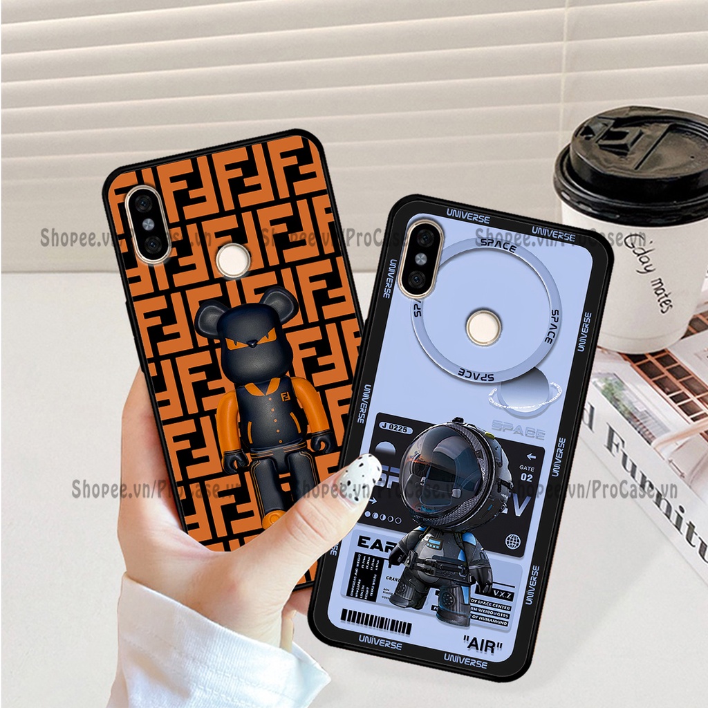 Ốp Xiaomi Redmi 6 Pro - Mi A2 Lite - Mi A2 - Mi 6x in hình bearbrick, super nasa cá tính,thể thao,ốp lưng chống sốc