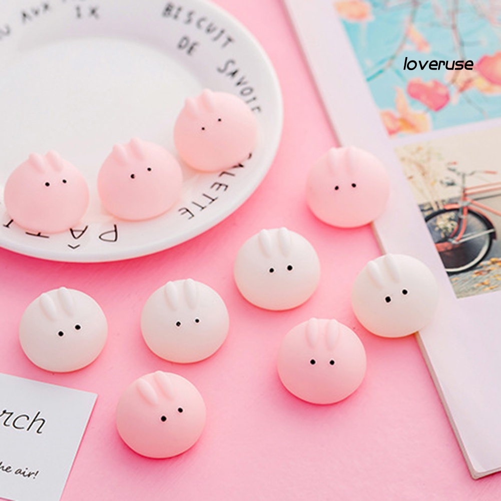 Set 5 Đồ Chơi Bóp Tay Hình Thỏ Mềm Mại Dễ Thương