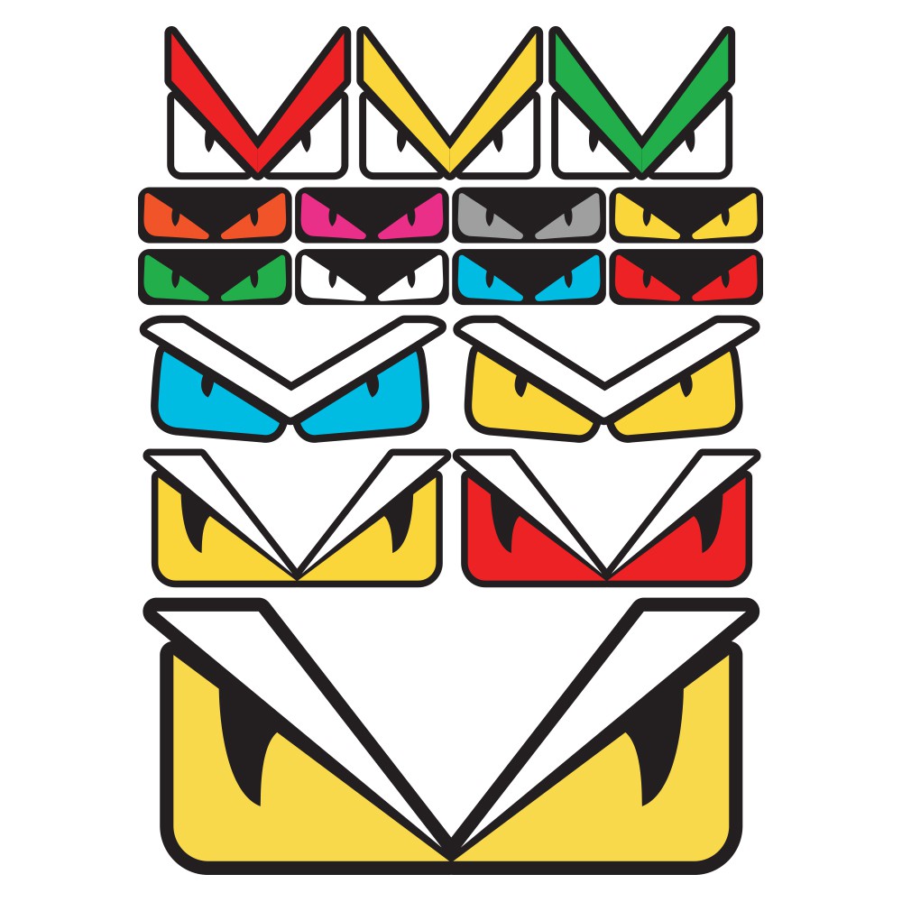 [12 Mẫu] Bộ Tem Logo Dán Xe Máy - Sticker Dán Xe
