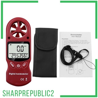 Digital Anemometer Handheld Wind Speed Meter for Measuring Wind Speed Black