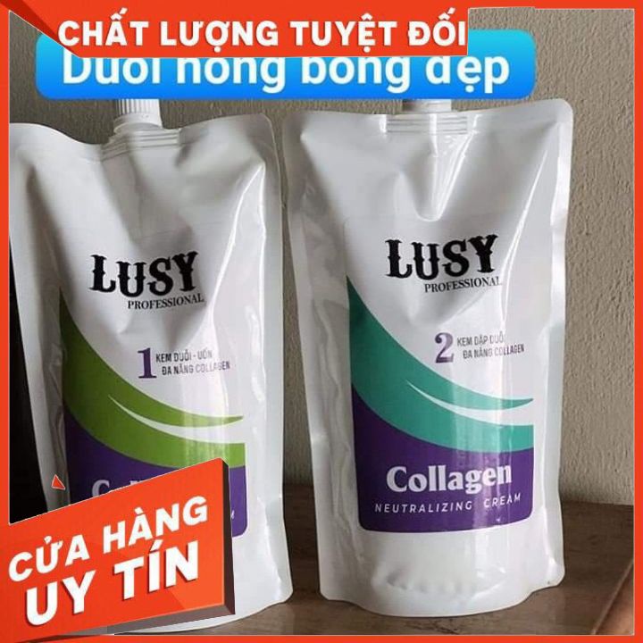 Bộ Kem Uốn Duỗi Tóc Kỹ Thuật Số LUSY Siêu Bóng ,Siêu Xoăn 1000ml x2- BỘ UẤN DUỖI ĐA NĂNG-TIỆN LỢI KHÔNG KHÔ TÓC KHÔNG HÔ