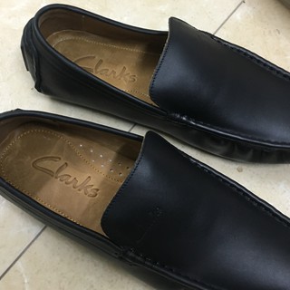 Giày nam I Giày lười da thật Clarks dáng khỏe, đế mềm uốn cong, lót da, giầy bền mềm êm