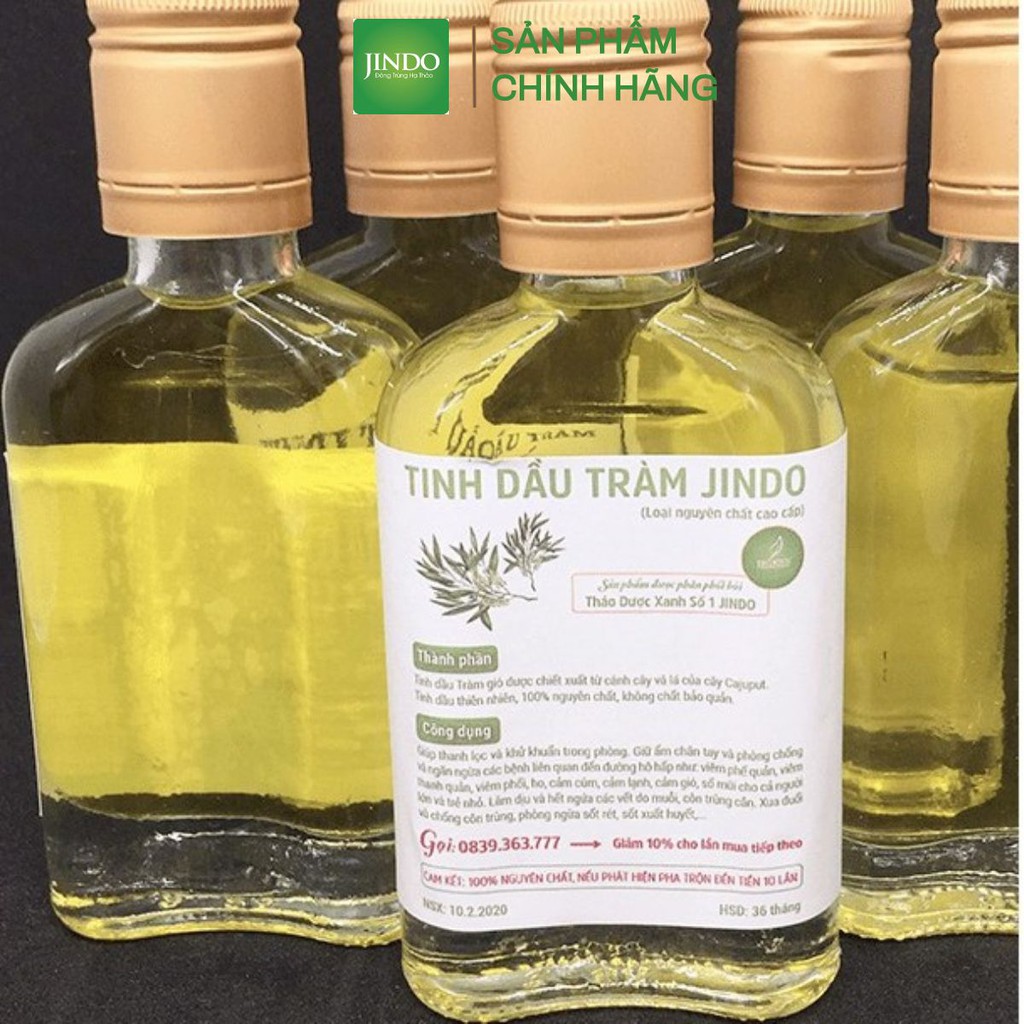 Tinh Dầu Tràm nguyên chất 100ml JINDO giúp giảm mệt mỏi xua đuổi côn trùng