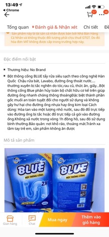 BỘT THÔNG CỐNG BLUE 100gr