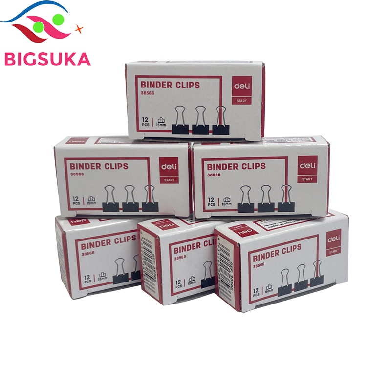 Kẹp bướm giấy Deli nhiều kích cỡ để bàn BIGSUKA