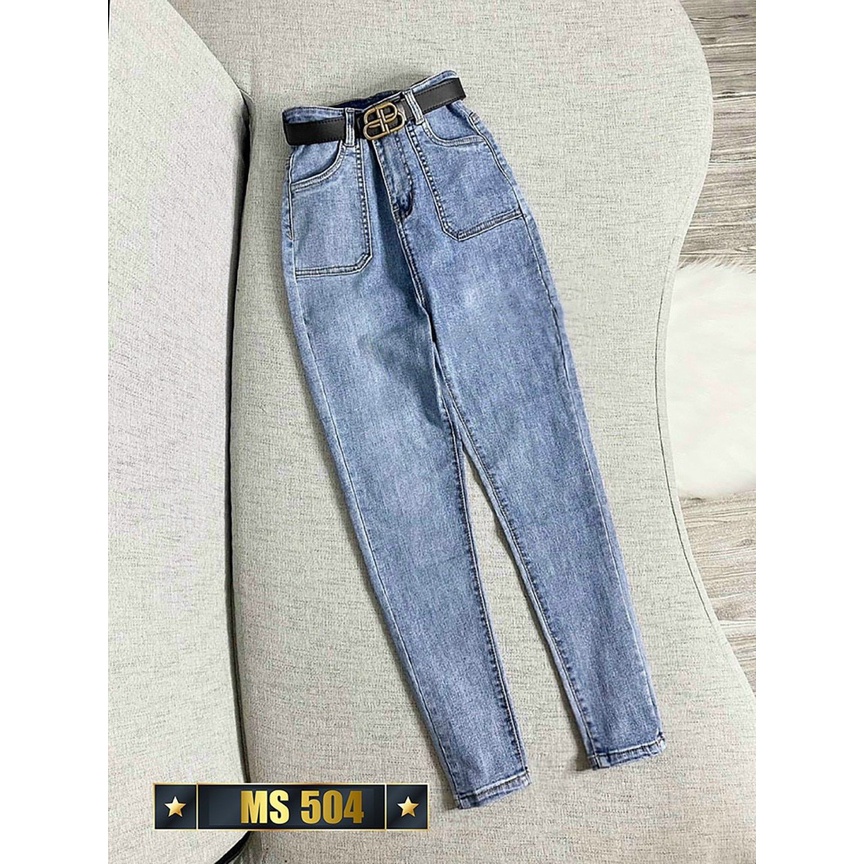 Quần Jean ôm lưng cao co giãn tốt, kèm hình thật ❤️Freeship❤️ Quần Bò Nữ mẫu mới cá tính thời trang A-T Fashion - MQ504A