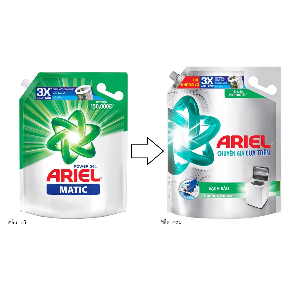 Combo Nước Giặt ARIEL Matic Nắng Mai 4.1KGx2/ Hương Downy 3.9KGx2