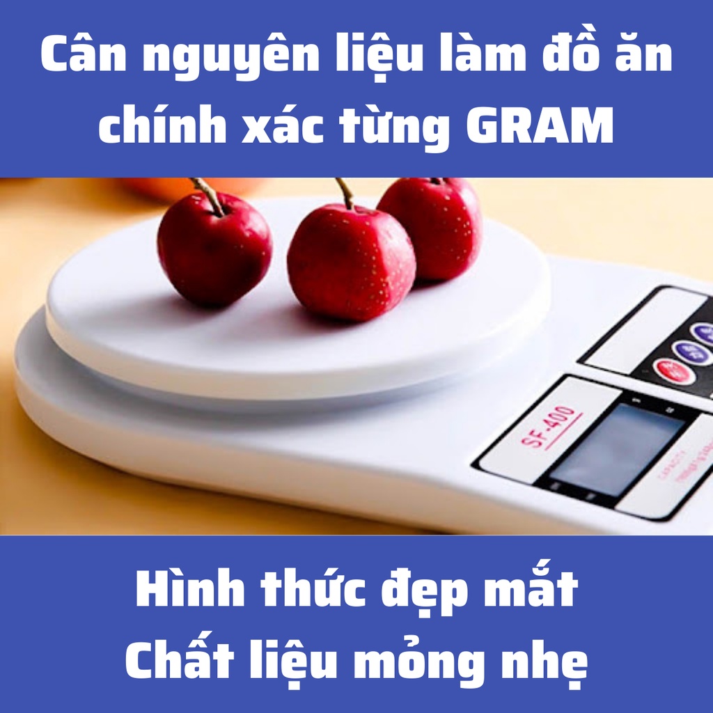 Cân Tiểu Ly SF400 - Cân Điện Tử Nhà Bếp Định Lượng 1g - 5kg Độ Chính Xác Cao Nhỏ Gọn Làm Bánh Mini Cân Tiểu Li Pin AA