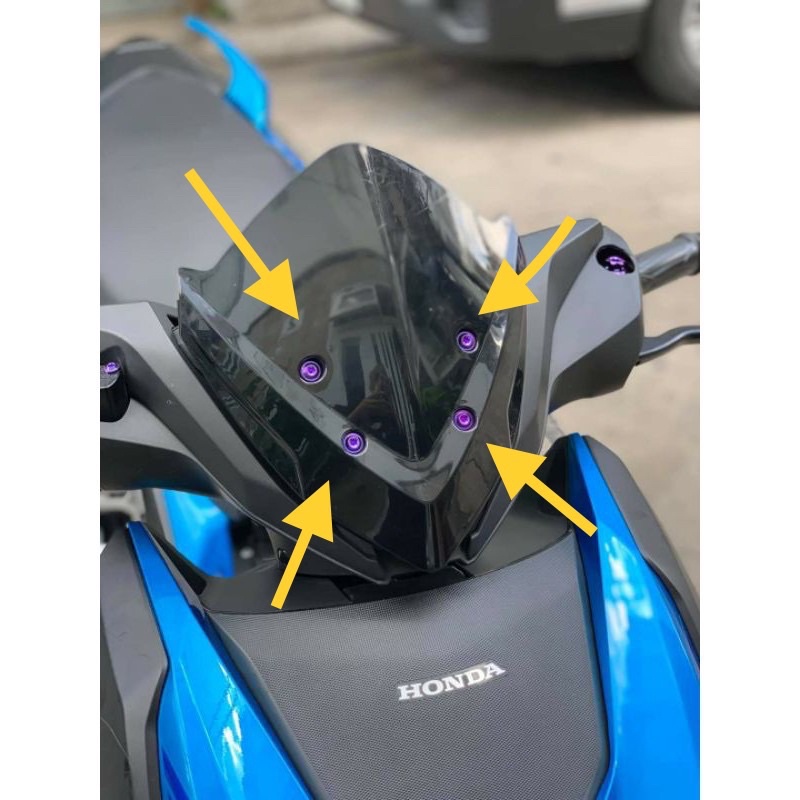 Bộ 5 Ốc Titan Gr5 Gắn Mão Winner X