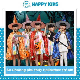 Áo Choàng Phù Thuỷ Halloween, Christmas Giáng Sinh Lễ Hội Lấp Lánh Ánh Sao  Kèm Mũ Và Áo Choàng HAPPY KIDS247