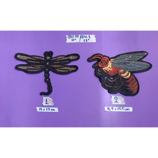 Sticker thêu hình chuồn chuồn & con ong