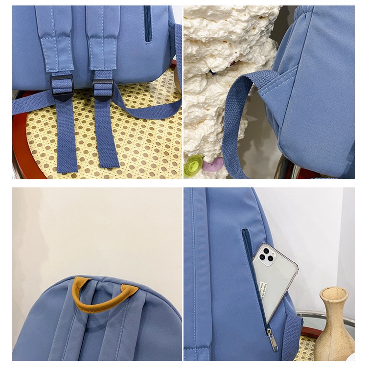 Ba Lô Học Sinh Màu Sắc Đơn Giản Thời Trang