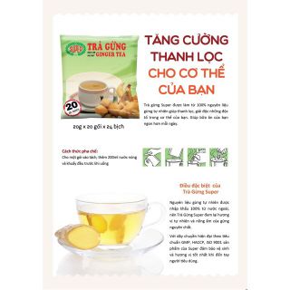 Bịch trà gừng hoà tan Ginger Tea 400gr
