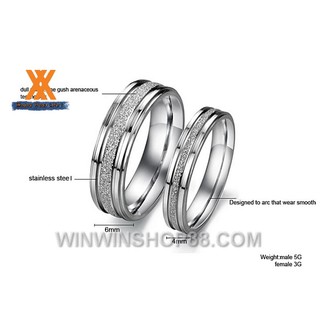 Nhẫn cặp mạ cát N115 (màu bạc) - winz.vn