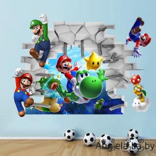 hღ✯3d COOL Super Mario Bros. decal dán tường khổng lồ có thể tháo rời