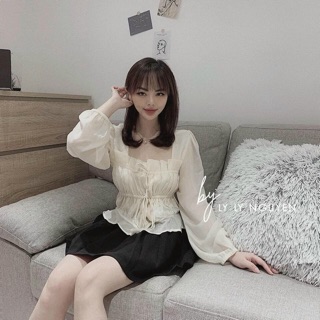 ÁO PEPLUM CỔ VUÔNG