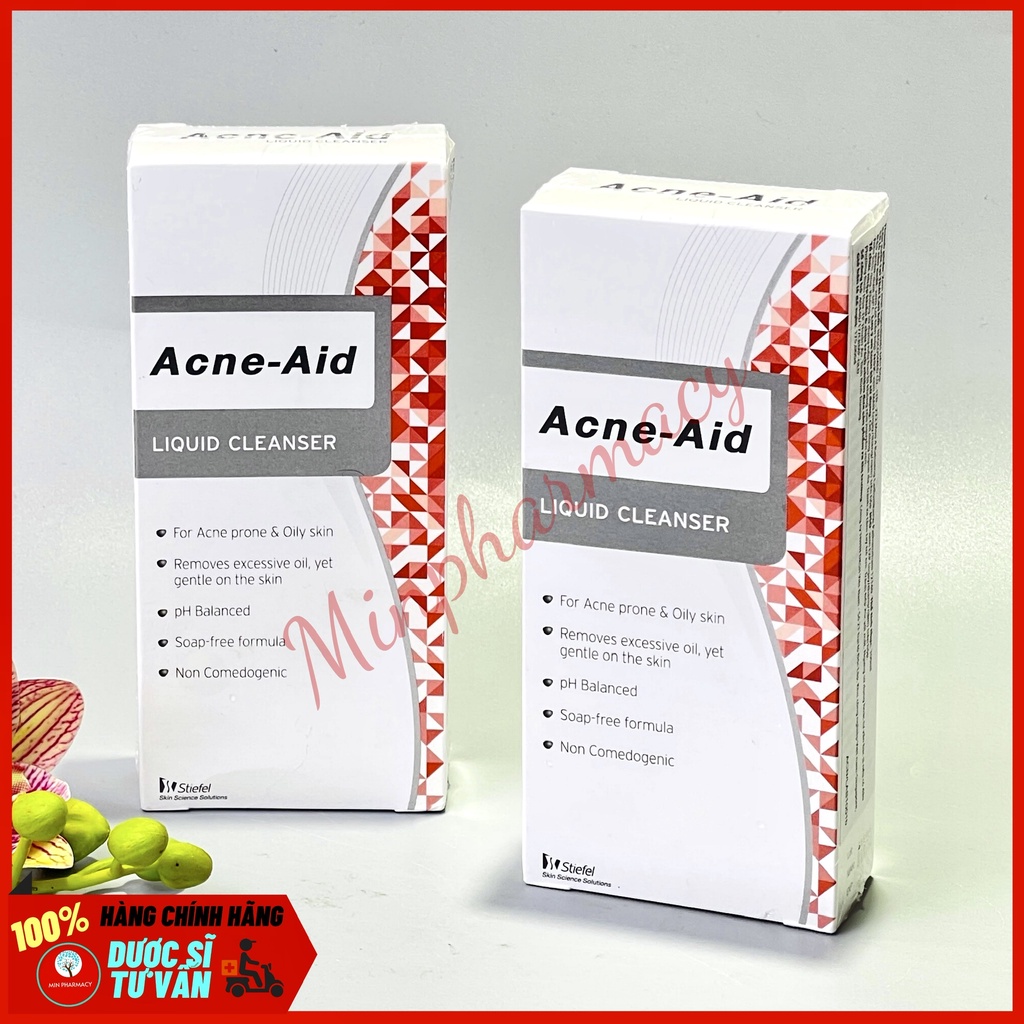 Sữa Rửa Mặt Acne-Aid Liquid Cleanser Cân bằng pH Cho Da nhờn và mụn 100ml - Minpharmacy