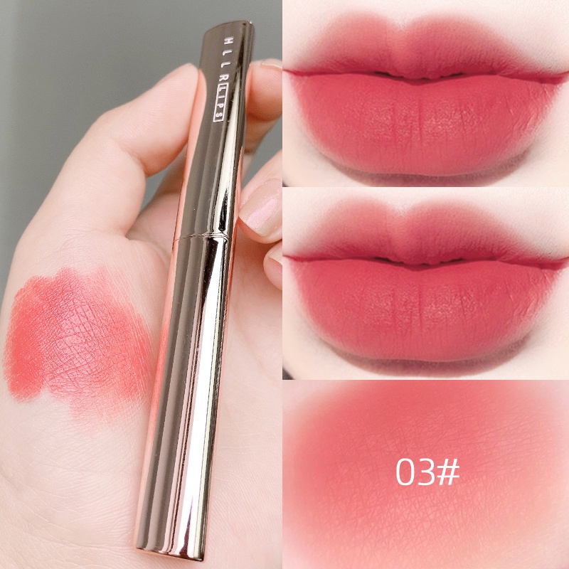 Delicate fine root rich and white thin lipstick  Thin Tube Lipstick Professional Makeup Full Portable Lipsticks