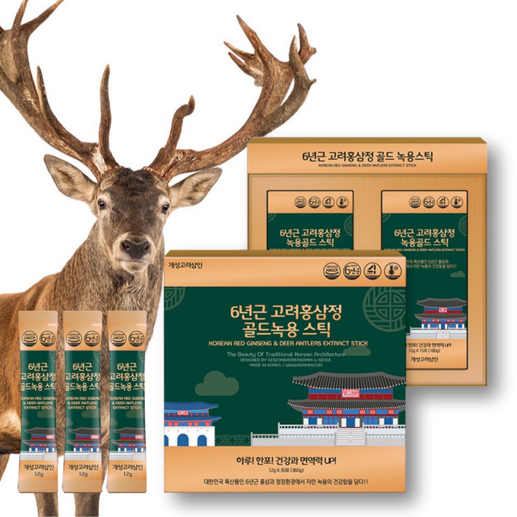 Tinh chất nhung hươu hồng sâm 6 năm tuồi GeaSong Korea 12g * 30 gói