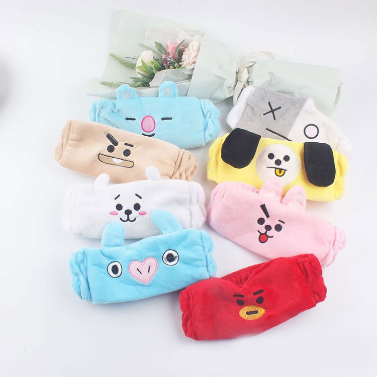 XiaoboACC Băng Đô Vải Lông Họa Tiết Hoạt Hình Phong Cách Hàn Quốc Thời Trang