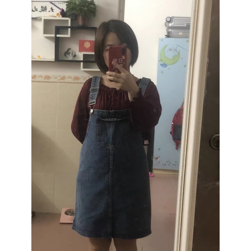 [KÈM ẢNH THẬT + SẴN] yếm váy bò túi ngực ulzzang hàn quốc | BigBuy360 - bigbuy360.vn